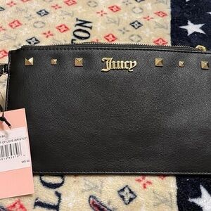 Juicy Couture Black and Gold Zippered Pouch